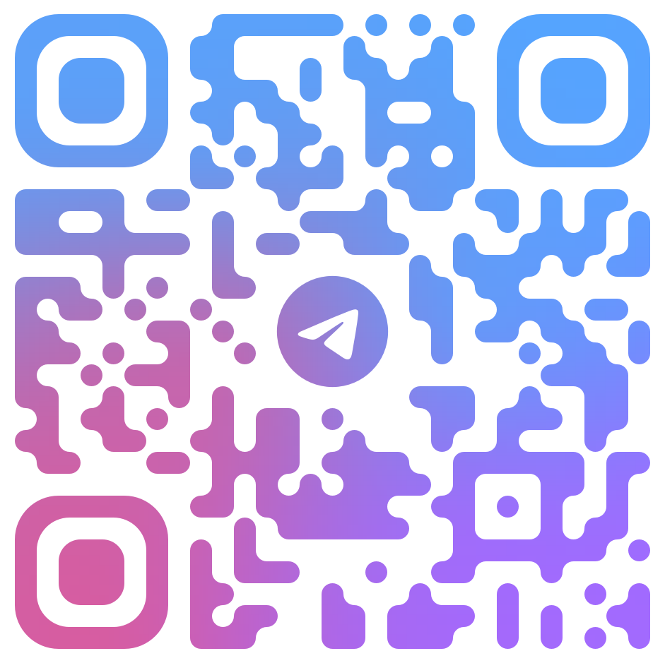 QR-код Telegram чата поддержки